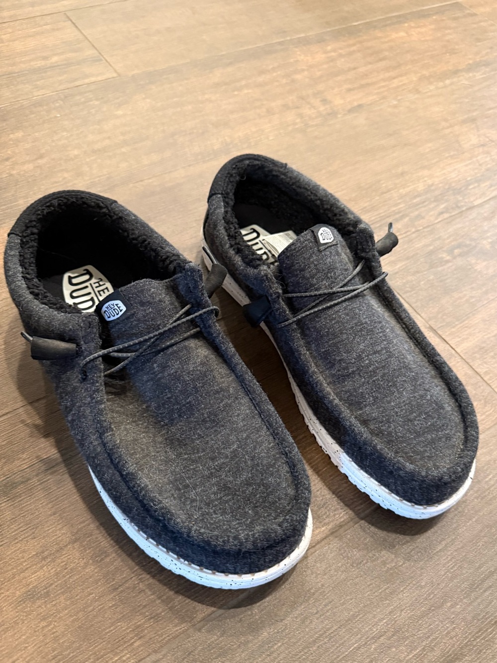 Hey Dude Wally Warmth Wool Slip-On Sneakers - Charcoal